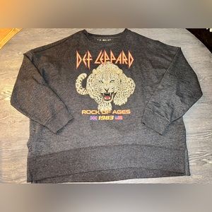 Def Leppard Crewneck Oversized Sweatshirt XL/XXL